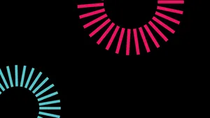 4d Ultra Hd Teal Pink Circles Wallpaper