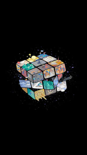 4k Amoled Phone Rubik's Cube Wallpaper