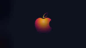 4k Apple With Stripes Wallpaper