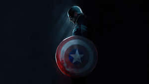 4k Captain America Silhouette Wallpaper