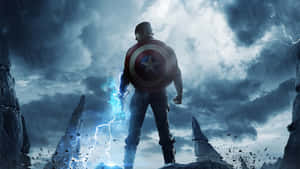 4k Captain America With A Gloomy Sky Wallpaper