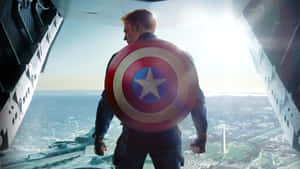 4k Captain America With Shield A His Back Wallpaper