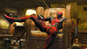 4k Deadpool Chilling Wallpaper