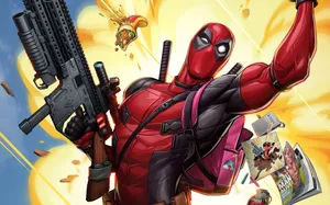 4k Deadpool Explosion Wallpaper