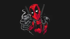 4k Deadpool Minimalist Vector Wallpaper