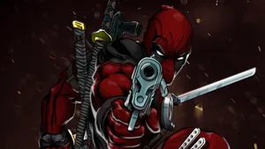 4k Deadpool With Gun Wallpaper