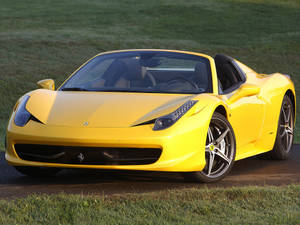 4k Ferrari 2012 Yellow Car Wallpaper