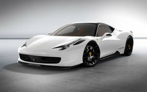 4k Ferrari White Sports Car Wallpaper