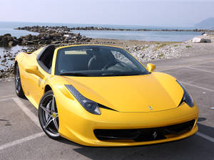 4k Ferrari Yellow 2014 Spider Wallpaper