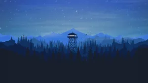 4k Firewatch Starry Night Sky Wallpaper
