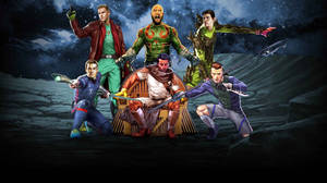 4k Guardians Of The Galaxy Cartoon Art Wallpaper