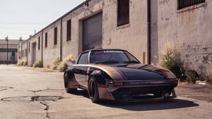 4k Jdm Legends Car Outside Abandoned Buildings Wallpaper