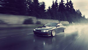 4k Jdm Nissan Silvia On Wet Road Wallpaper