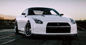 4k Jdm White Nissan Gt-r Wallpaper