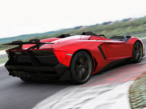 4k Lamborghini Aventador In Race Track Wallpaper