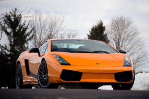 4k Lamborghini Gallardo Tangerine Color Wallpaper