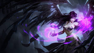 4k League Of Legends Ahri Purple Wallpaper