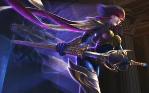 4k Lol Armored Fiora Nightraven Wallpaper