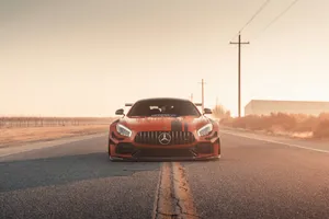 4k Mercedes-benz In Road Wallpaper