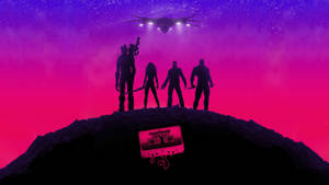 4k Minimalist Guardians Of The Galaxy Wallpaper