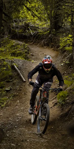 4k Mountain Bike Vignette Effect Wallpaper