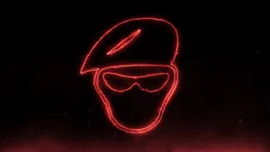 4k Moving Shadman Neon Red Wallpaper