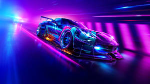 4k Neon Car Wallpaper