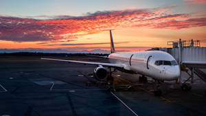 4k Plane In Airport Wallpaper