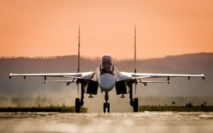 4k Plane In Runway Wallpaper