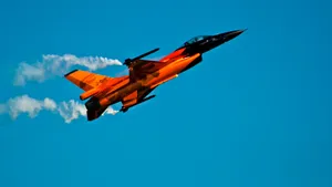 4k Planes Orange Smoke Wallpaper