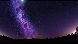 4k Purple Star Milky Way Galaxy Wallpaper