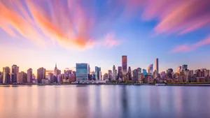 4k Skyline New York City Sunset Wallpaper