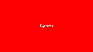 4k Supreme Logo Tiny White Wallpaper