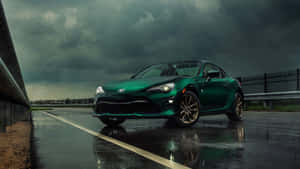 4k Toyota 86 Sleek Green Drift Wallpaper