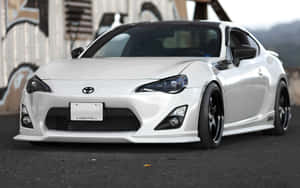 4k Toyota 86 White Car Close-up Wallpaper