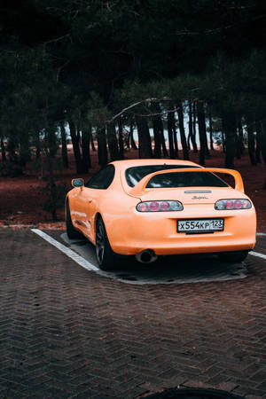 4k Toyota Supra Yellow Car Wallpaper