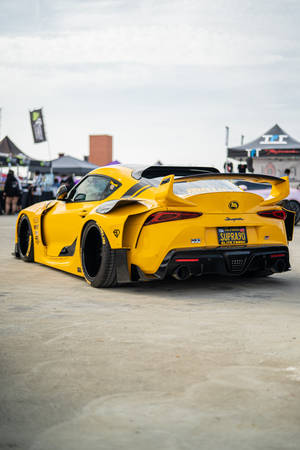 4k Toyota Supra Yellow Car Wallpaper