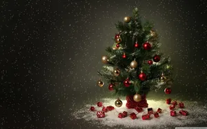 4k Ultra Hd Christmas Tiny Tree Wallpaper