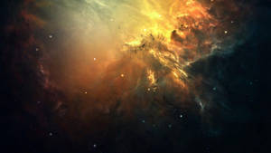 4k Ultra Hd Galaxy Golden Clouds Wallpaper