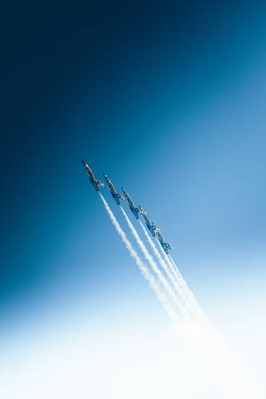 4k Ultra Hd Phone Jet Planes Blue Sky Wallpaper
