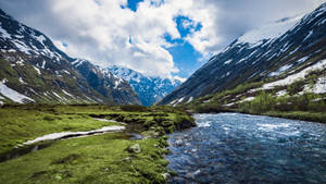 4k Ultra Hd Snow-covered Mountains Wallpaper