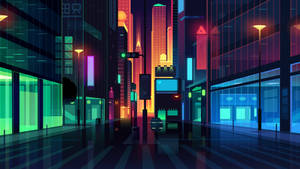 4k Vector City Road Wallpaper