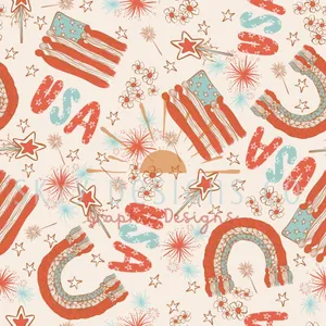4thof July Patriotic Pattern Wallpaper