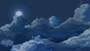 5 Centimeters Per Second Cloudy Night Wallpaper