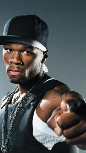 50 Cent Iconic Movie Pose Wallpaper