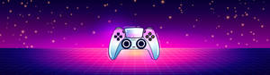 5120x1440 Gaming Vaporwave Ps5 Controller Wallpaper