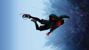 5k Hd Miles Morales Falling Wallpaper