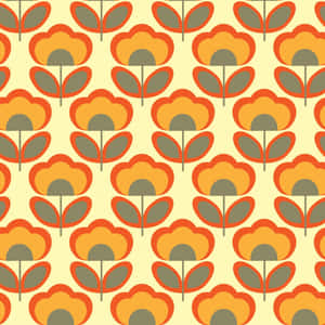 60s Aesthetic Flower Pattern Wallpaper