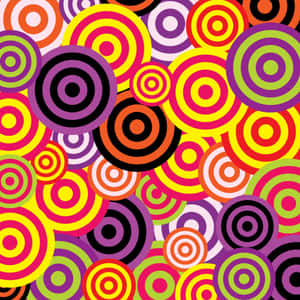 60s Aesthetic Retro Circles Wallpaper