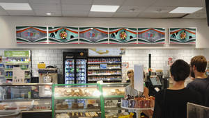 7 Eleven Store Counter Wallpaper